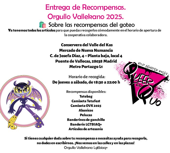 Entrega de Recompensas. Orgullo Vallekano 2025.